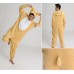 Bär gelb Jumpsuit Schlafanzug Kostüm Onesie