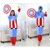 Captain America Jumpsuit Schlafanzug Kostüm Onesie