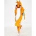 Drache orange Jumpsuit Schlafanzug Kostüm Onesie