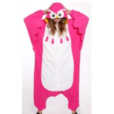 Eule Uhu pink Jumpsuit Schlafanzug Kostüm Onesie