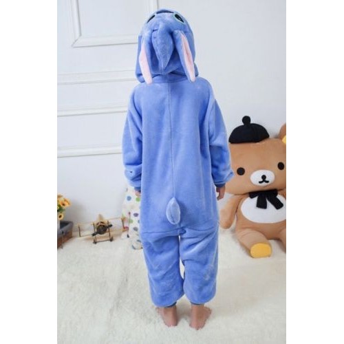 Kinder Lilo Jumpsuit Kostüm Schlafanzug und Stitch Onesie blau
