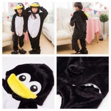 Kinder Pinguin Jumpsuit Schlafanzug Kostüm Onesie