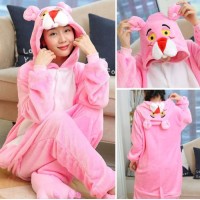 Pink Panther Jumpsuit Schlafanzug Kostüm Onesie