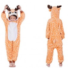 Kinder Reh Bambi Jumpsuit Schlafanzug Kostüm Onesie