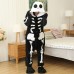 Skelett Jumpsuit Schlafanzug Kostüm Onesie