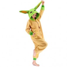 Yoda Jumpsuit Schlafanzug Kostüm Onesie
